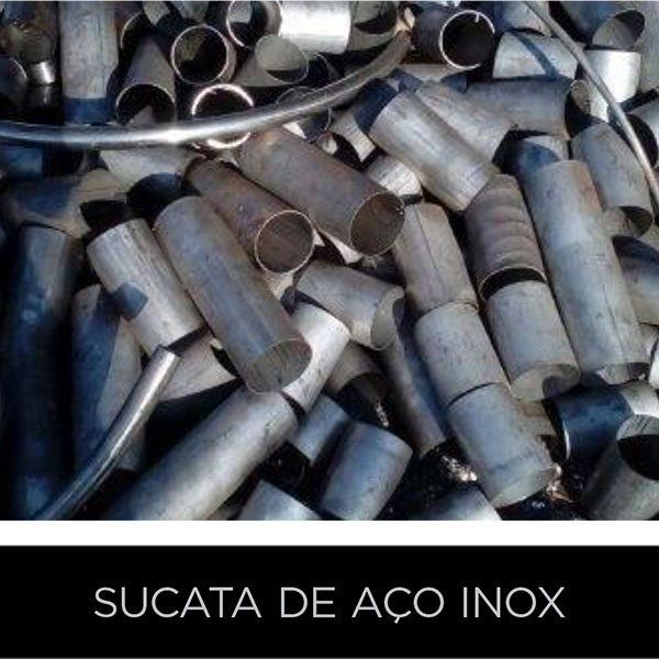 Sucata solta de inox — fotografia ilustrativa do material